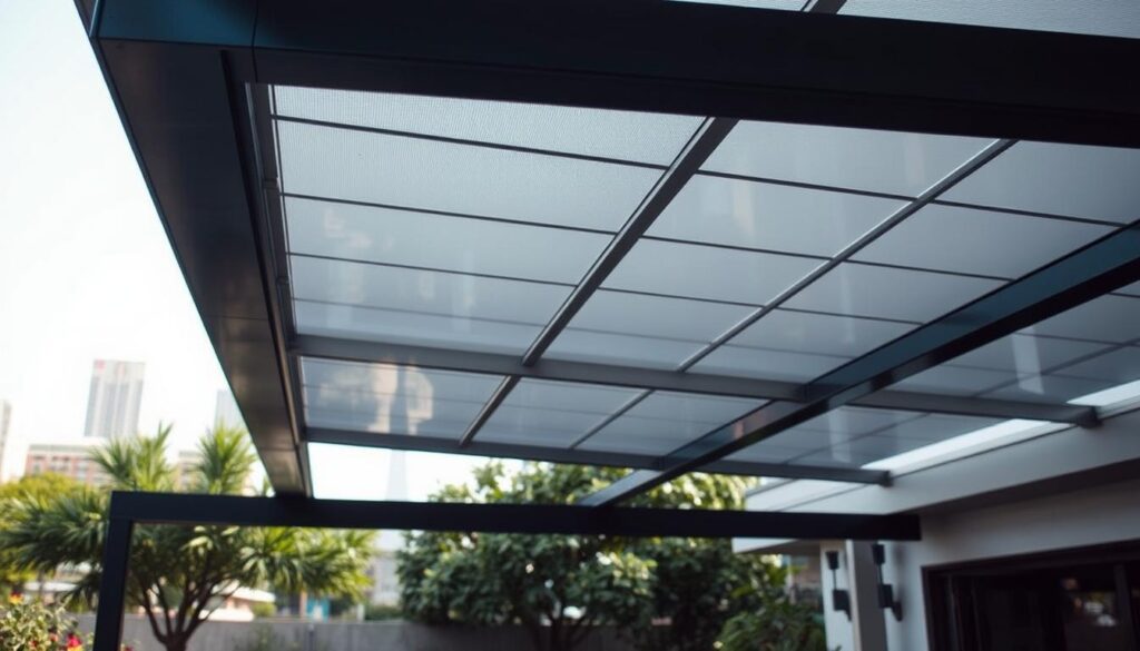 Moderne Terrassenüberdachung