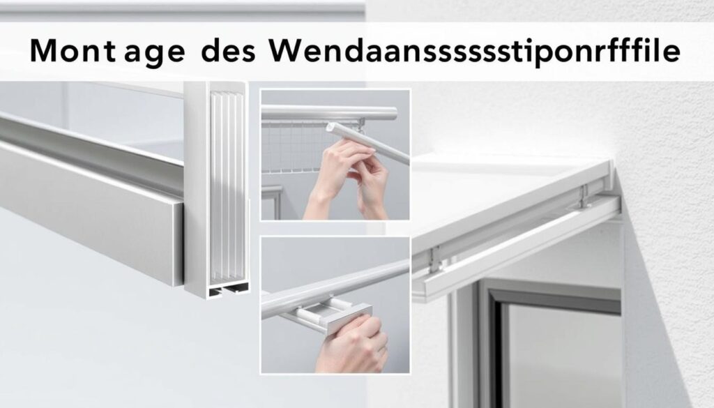 Montage des Wandanschlussprofils