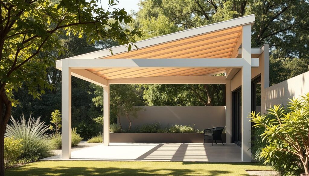 Nachhaltige Terrassenüberdachung aus Aluminium