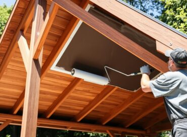 Carport Dachbeschichtung auftragen