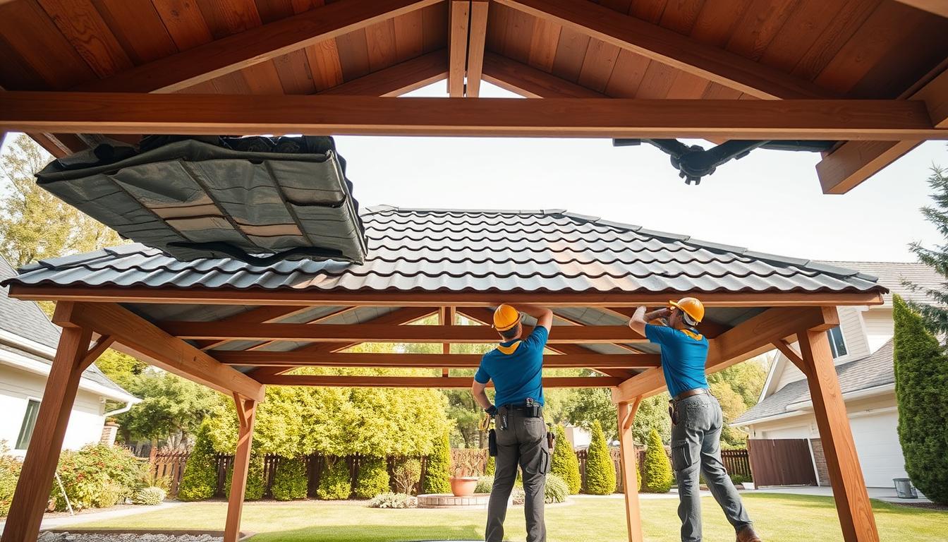 Carport Dachpfannen austauschen
