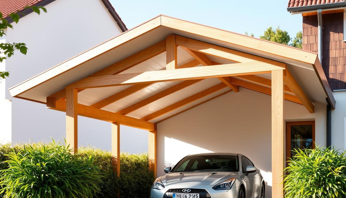 Carport Dachüberstand gestalten