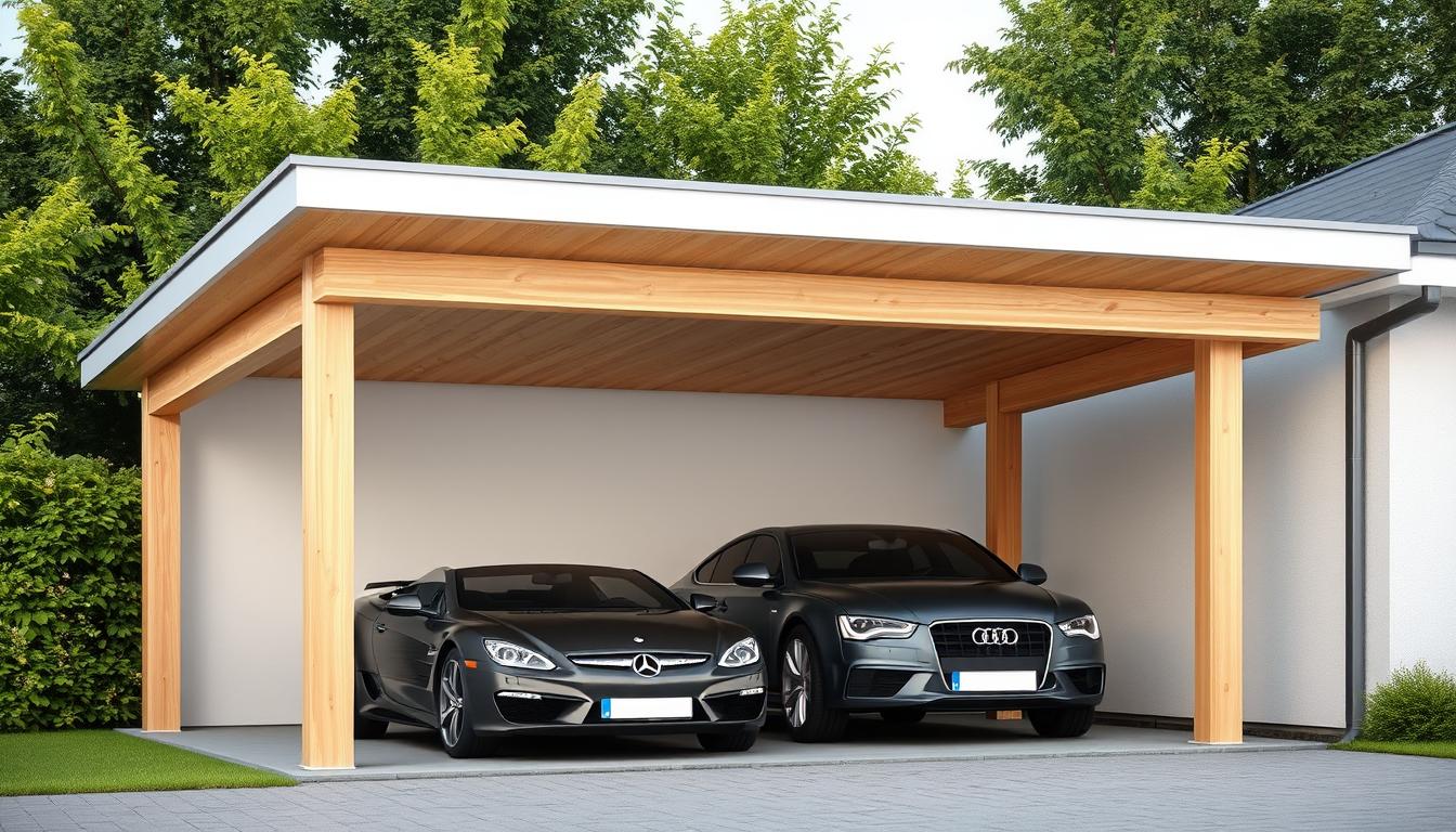 Carport Pultdach konstruieren
