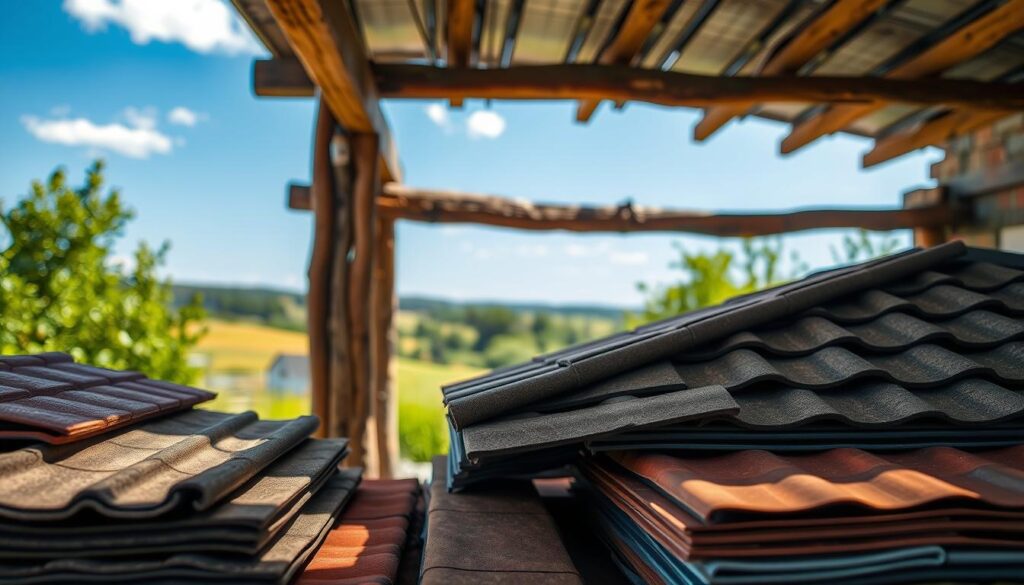 Materialien für den Dachüberstand