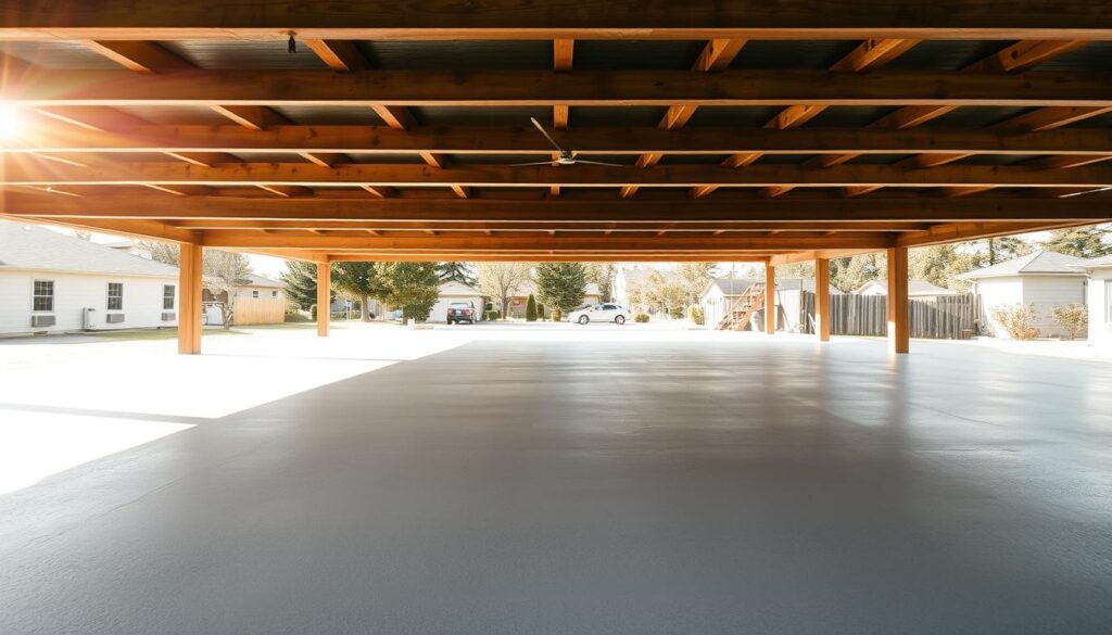 Vorbereitung des Carport Dachs