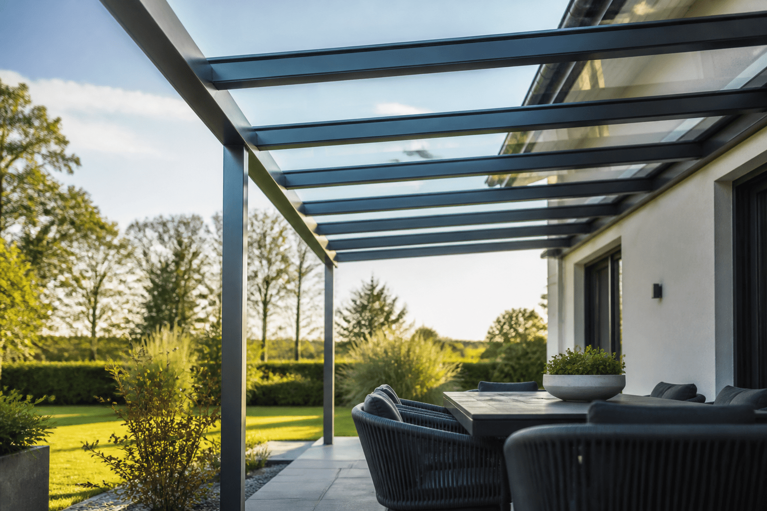 Aluminium-Terrassendach in Schwerin von Bauelemente Giesen